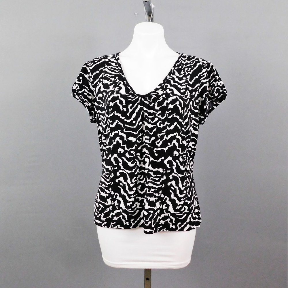 Worthington Women Shirt Black White PXL